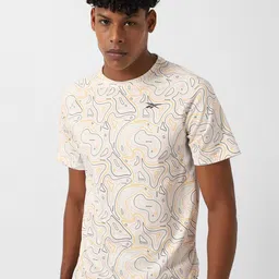 Reebok Printed Yg Raglan Sleeves Slim-Fit T-Shirt-image-77