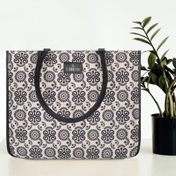 THE CLOWNFISH Ethnic Motifs Printed Structured Tote Bag-picture-7