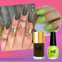MI FASHION Set of Vernis A Ongles High Shine 15 ml & Velvet Matte Nail Polish 9.9 ml-image-52