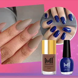 MI FASHION Set of Vernis A Ongles High Shine 15 ml & Velvet Matte Nail Polish 9.9 ml-image-55