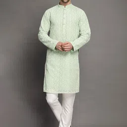 Utsav Fashion Chikankari Straight Kurta With Pyjama-image-26