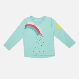 Nino Bambino Kids Blue Printed Round Neck Organic Cotton Sustainable T-shirt-image-20