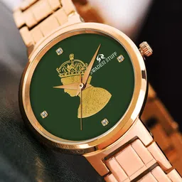 SWADESI STUFF Women Embellished Dial & Stainless Steel Straps Analogue Watch SF0501-image-5