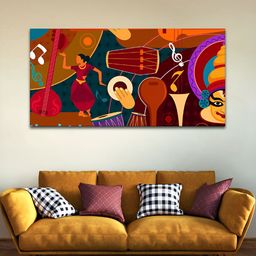 VibeCrafts Maroon & Purple Canvas Painting Wall Art-image-12