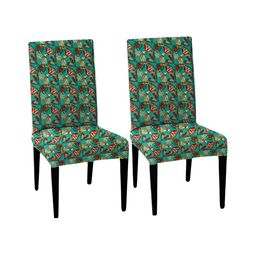 Lazi Green 2 Piece Printed Stretchable Chair Covers-image-97