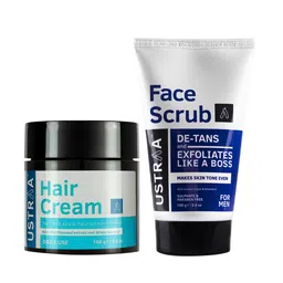 Ustraa Men De-tan Face Scrub With Daily Use Hair Cream-0