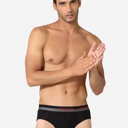 VStar Pack Of 2 Printed Square Cut Style Basic Briefs CAVIN NEO-2PCS-BLACK-12