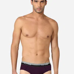 VStar Pack Of 2 Cotton Basic Briefs CAVIN NEO-2PCS-POTENT_PURPLE-34