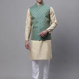Jompers Woven Design Nehru Jackets-picture-6