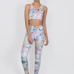 Beau Design Women Printed Sweat-Wicking Support Bra & Tights Workout Co-Ords-image-68