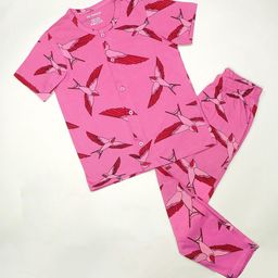 BE AWARA Kids Canaries Printed Pure Cotton  Night suit-image-21