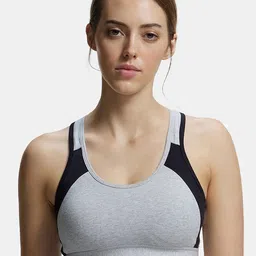 Jockey Wirefree Padded Cotton Full Coverage Racer Back Styling Active Bra-1380-57