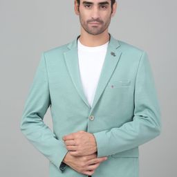 Cantabil Self Design Notched Lapel Collar Single-Breasted Slim Fit Casual Blazer-picture-52
