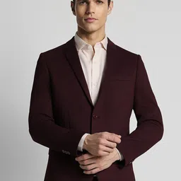 Peter England Elite Single-Breasted Slim-Fit Formal Blazer-picture-16