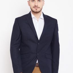 Blackberrys Men Black Single-Breasted Casual Blazer-42