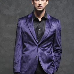 RARE RABBIT Men Mazey Tailored Fit Solid Single-Breasted Blazer-picture-13