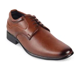 WALKWAY by Metro Men Tan Brown Solid Formal Derbys-image-49