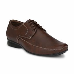 RL Rocklin Men Men Brown Solid Leather Formal Derbys-image-94