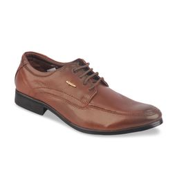 Red Chief Men Brown Textured Leather Formal Derbys-image-55