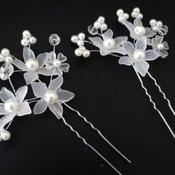 Krelin Set of 2 Beaded Floral U Pins-17