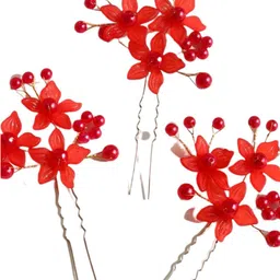VAGHBHATT Set of 3 Floral Hair Accessory Set-13