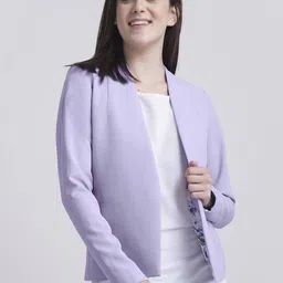 FableStreet Women Purple Anti-Wrinkle and Stretchable Formal Blazer-picture-26