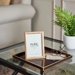 Pure Home and Living Rose Gold-Toned Textured Small Aarya Metal Photo Frame-image-41