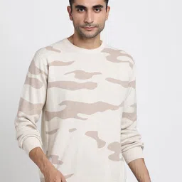 Turtle Printed Round Neck Cotton Pullover-image-80