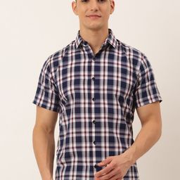 JAINISH Men Classic Tartan Checked Pure Cotton Casual Shirt-image-85