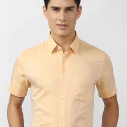 Peter England Men Beige Slim Fit Formal Shirt-image-60