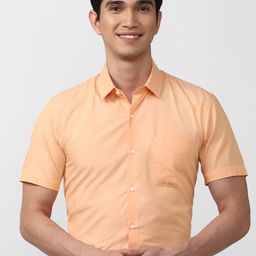 Peter England Men Orange Slim Fit Printed Formal Shirt-picture-47