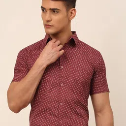 JAINISH Men Classic Printed Pure Cotton Formal Shirt-image-19
