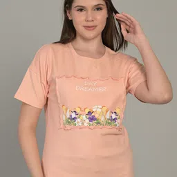 MAYSIXTY  Floral Printed Drop-Shoulder Sleeves T-shirt-image-22