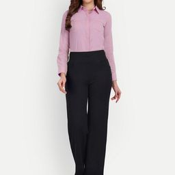 Next One Women Relaxed Straight Leg High-Rise Easy Wash Trousers-picture-25
