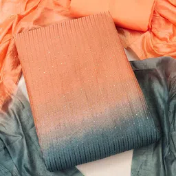 SHADOW & SAINING Ombre Dyed Sequinned Unstitched Dress Material-picture-0