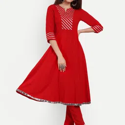 KASHEEDA Yoke Design Notched Neck Gotta Patti Anarkali Kurta-picture-58