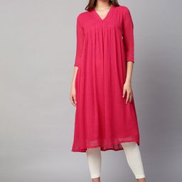 RATAN Woven Design Dobby Chiffon Anarkali Kurta-picture-27