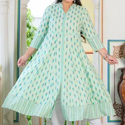 YASH GALLERY Geometric Printed Anarkali Kurta-picture-40