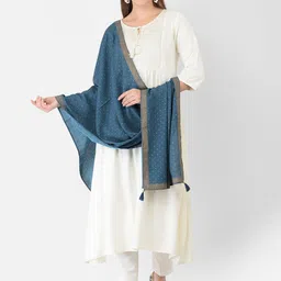 Span Women White Thread Work A-LINE Kurta-image-53
