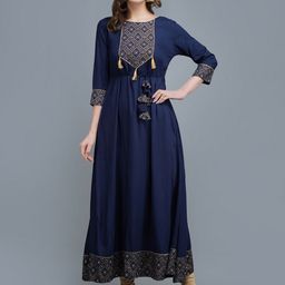 MALANDRO Paisley Yoke Design Gotta Patti Anarkali Kurta-image-35