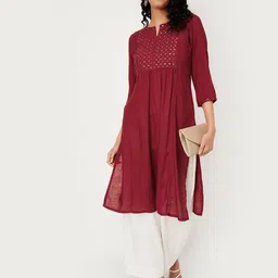 max Women Flared Sleeves Thread Work Anarkali Kurta-picture-18