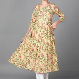 KALINI Floral Printed Anarkali Gotta Patti Kurta-picture-22