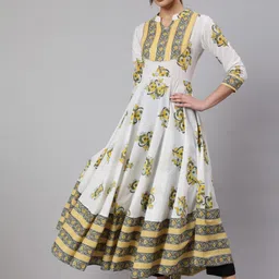 GLAM ROOTS Floral Printed Anarkali Kurta-31