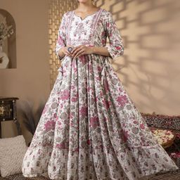 Sa Rasa Women Floral Printed Anarkali Kurta-40
