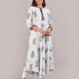 YASH GALLERY Ethnic Motifs Printed Anarkali Kurta-51