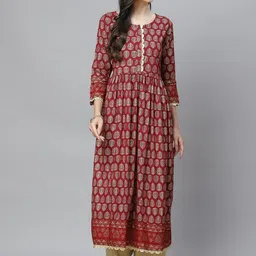aayusika Women Ethnic Motifs Printed Anarkali Kurta-image-30