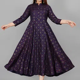 Mintmarie Women Geometric Printed Anarkali Kurta-picture-15