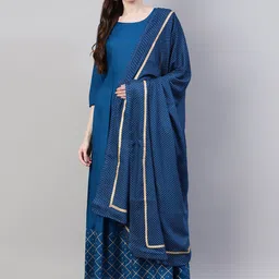 Stylum Women Geometric Printed Anarkali Kurta-image-5
