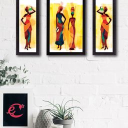 eCraftIndia Set of 3 Multicoloured Radha Krishna UV Wall Art-32