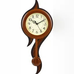 Attractionz Brown & Beige Analogue Wall Clock-image-78